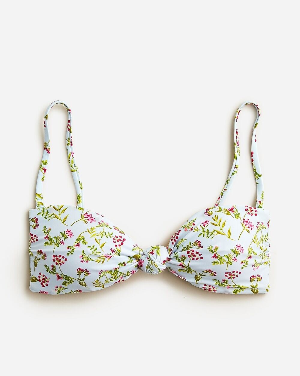 New NWT J. Crew Floral Knot Bandeau Bikini Swim Bathing Suit Top Women's Size 3X